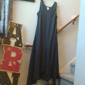 Together Charcoal Asymmetrical Vintage Dress